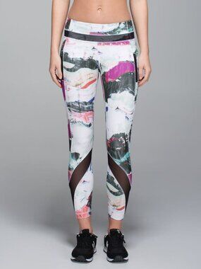 Lululemon Inspire Tight Full-On Luxtreme (with Mesh) in Pigment Wave Multi/Black